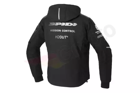 Spidi Hoodie Armour H2Out jachetă de motocicletă din material textil negru și alb M-2