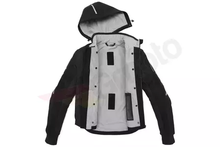 Spidi Hoodie Armour H2Out jachetă de motocicletă din material textil negru și alb M-5