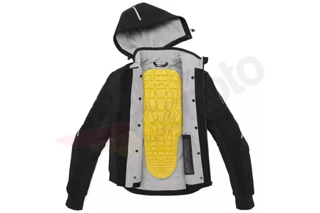 Capuz Spidi Blusão Armour H2Out têxtil para motociclismo preto e branco L-4