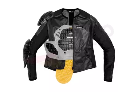 Spidi Base-1 Armor motociklistička jakna sa štitnicima, crna 4XL-1