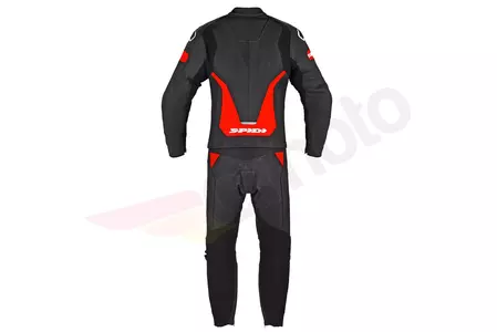 Spidi Laser Touring costum de motocicletă din două piese din piele negru/roșu 46-2