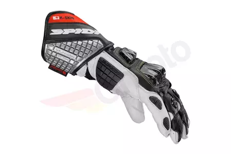 Spidi Carbo Kangaro γάντια μοτοσικλέτας μαύρο, λευκό και κόκκινο M-2