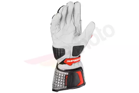 Spidi Carbo Kangaro γάντια μοτοσικλέτας μαύρο, λευκό και κόκκινο L-3