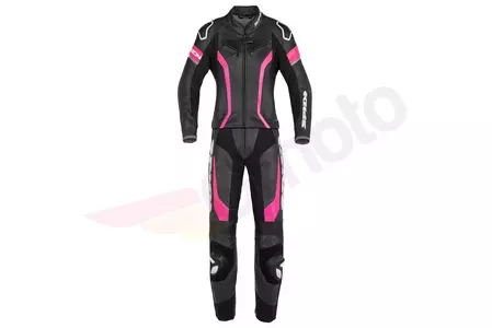 Spidi Laser Touring Lady costum de motocicletă din două piese din piele negru/roz 44 - Y15654544