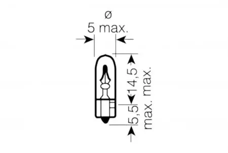 Žárovka Osram 12V 1,2W W2x4,6d-2