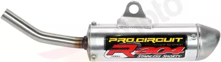 Pro Circuit R-304 silenciador curto em aço inoxidável e alumínio - SH96080-RE 