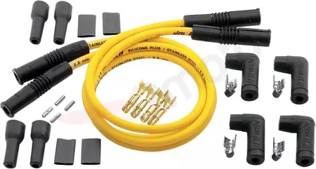 Gyújtócső + nagyfeszültségű kábel rézmag 8,8mm Accel sárga - 170082