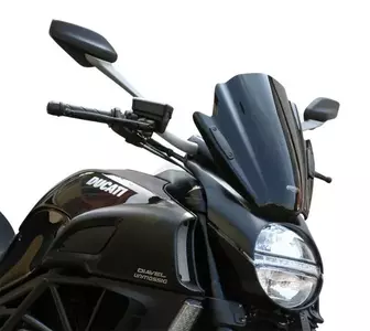 Parbriz universal pentru motociclete fără carcase MRA tip RNB negru - 4025066120680