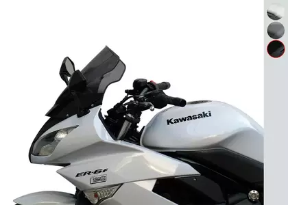 Para-brisas para motociclos MRA Kawasaki ER-6F 09-11 tipo R preto-3