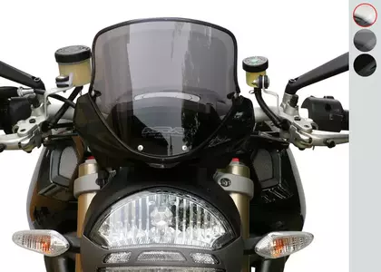 Para-brisas MRA para motociclos Ducati Monster 696 796 1100 tipo T transparente-3
