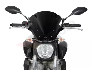 MRA motociklo priekinis stiklas Yamaha MT-07 14-17 tipas NRM juodas - 4025066145430