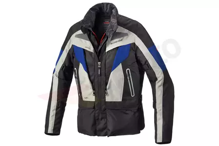 Spidi Voyager Evo H2Out jachetă de motocicletă din material textil negru, gri și albastru M - D227498M