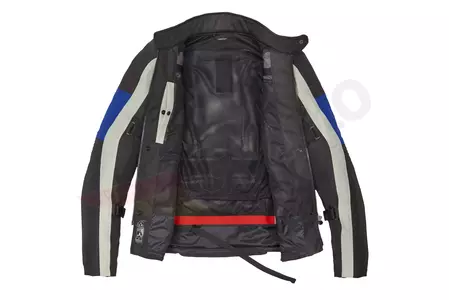 Spidi Voyager Evo H2Out textilní bunda na motorku černá, šedá a modrá M-4