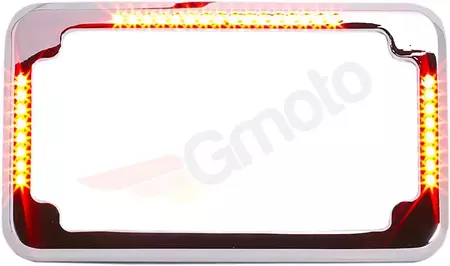 Nummerskyltsram med LED-kromad slickbelysning Cycle Visions - CV-4620 