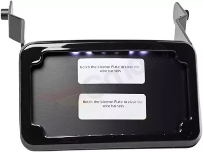 Okvir registarske pločice s držačem i LED rasvjetom, crni Cycle Visions - CV4660B 