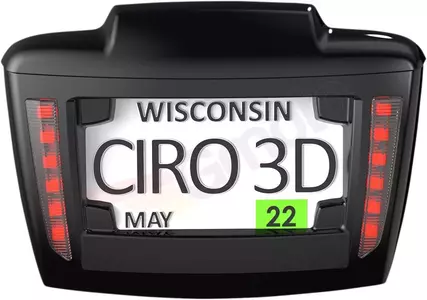 Πλαίσιο πινακίδας αριθμού Ciro LED μαύρο - 40082