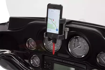 Uchwyt na smartfon/GPS z ładowarką Premium Ciro czarny-2