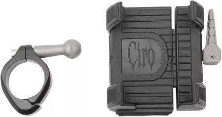 Smartphone/GPS houder met oplader Ciro zwart - 50315