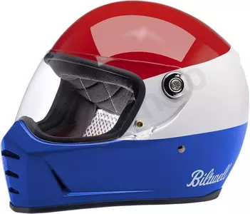 Kask motocyklowy integralny Biltwell Lane Splitter czerwono biało niebieski XS - 1004-549-101 