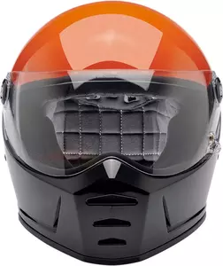 Kask motocyklowy integralny Biltwell Lane Splitter czarno szaro pomarańczowy XS-6