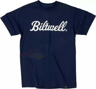 Biltwell T-shirt Script bleu S - 8101-052-002 