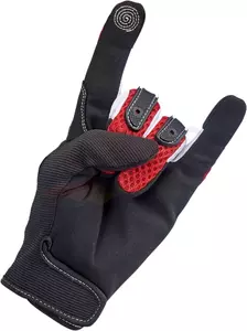 Biltwell Anza γάντια μοτοσικλέτας μαύρο και κόκκινο M-5