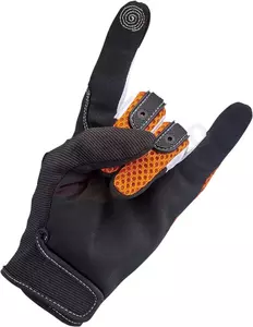 Ръкавици за мотоциклет Biltwell Anza черни и оранжеви XS-3
