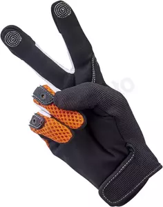 Ръкавици за мотоциклет Biltwell Anza черни и оранжеви XS-4