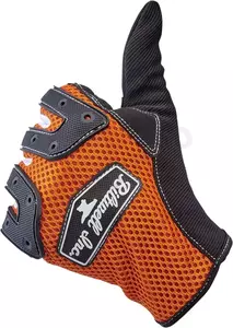Ръкавици за мотоциклет Biltwell Anza черни и оранжеви XS-6