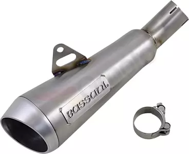 Bassani Slip-On Slash-cut Megafon lyddæmper i rustfrit stål - 5Z617SS 