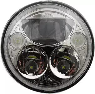Luz dianteira LED TruBeam 7 polegadas Custom Dynamics cromada - CDTB-7-C