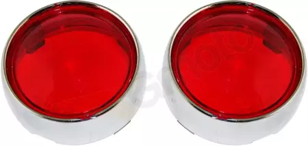 Molduras dos indicadores luminosos cromados vermelhos Custom Dynamics - PB-B-BEZ-CR 
