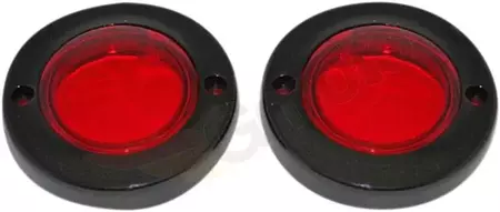 Custom Dynamics røde/sorte blinklysindfatninger - PB-FLAT-BEZ-BR 