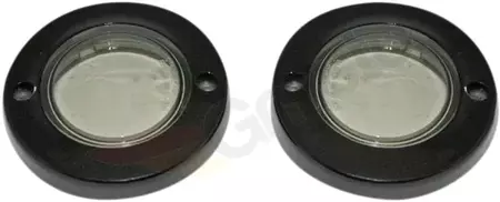 Biseles de los intermitentes tintados en negro Custom Dynamics - PB-FLAT-BEZ-BS 