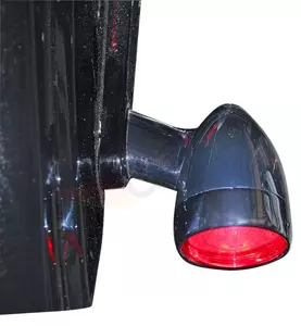 Indicadores LED ProBeam Bullet Bezel vermelho/cromo da Custom Dynamics-2