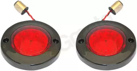 Custom Dynamics LED ProBeam Flat Bullet Bezel sarkani/melni aizmugurējo indikatoru ieliktņi - PB-FB-R-1156BR 