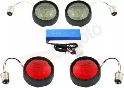 Custom Dynamics LED-Blinker-Umrüstsatz mit schwarzer Blende - PB-HD-BB-B 