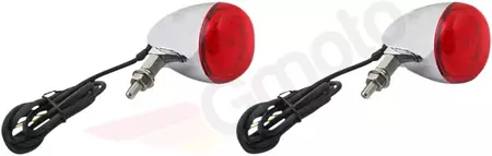 Indicadores LED Custom Dynamics universal rojo/cromo - PB-UNV-RTS-RR-C