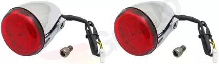 Custom Dynamics LED Probeam Indian knipperlichten rood/chroom - PB-IND-RTS-R-C