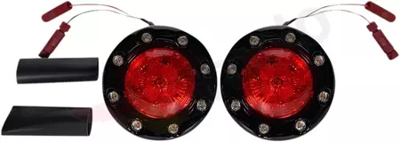Custom Dynamics LED aizmugurējie pagrieziena signāli ProBEAM Bullet Ringz sarkans/melns - PB-BR-RR-IND-BR 