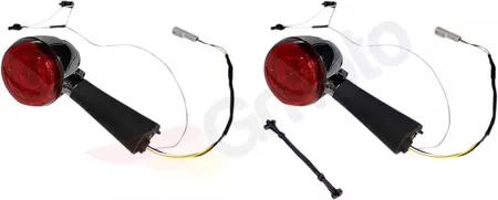 Indicadores traseiros LED Custom Dynamics vermelhos/cromados-2