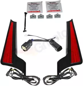 "Custom Dynamics Fascia" galinio sparno LED žibintai juodi/raudoni - CD-FASCIA-BCMRB 