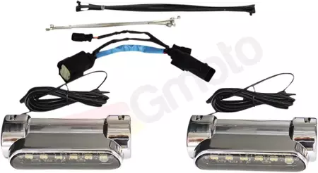 Luces accesorias LED Custom Dynamics cromadas/ahumadas - CD-CB-AW-SS8-C 