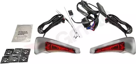 Lampes d'éclairage des sièges Custom Dynamics chrome/rouge - CD-TPBR-14-RC 
