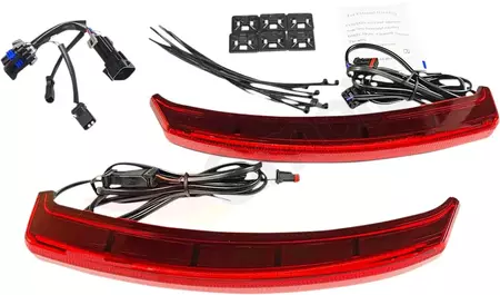 Oświetlenie kufrów bocznych LED Custom Dynamics Bagz trzy funkcje red - CD-INDBAG-SWN-R 