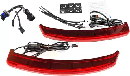Luzes laterais da bagageira LED Custom Dynamics Bagz vermelhas - CD-INDBAG-INT-R 