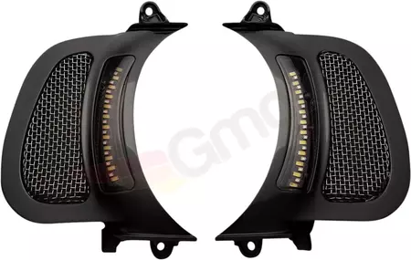 Custom Dynamics Genesis 4 tvåfärgade LED-ventilationsinsatser Krom svart - CD-RG-V-AW2-B