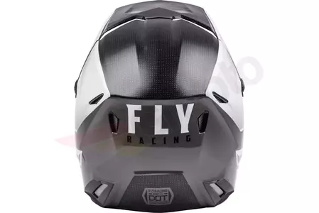 Fly Racing Kinetic Straight Edge bela črna YM otroška motoristična čelada cross enduro-3