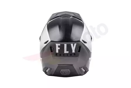 Fly Racing Kinetic Straight Edge fehér fekete S motorkerékpár cross enduro bukósisak-3