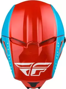 Fly Racing Kinetic Kinetic Straight Edge cross enduro casca de motocicletă alb roșu albastru XS-4